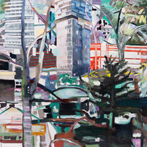 »Wohntürme IV« 2022 120 × 120 cm